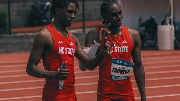 Ryan John & Ryan Farness at 2026 ACC Outdoor Track & Field Championships after finishing third and fifth in triple jump