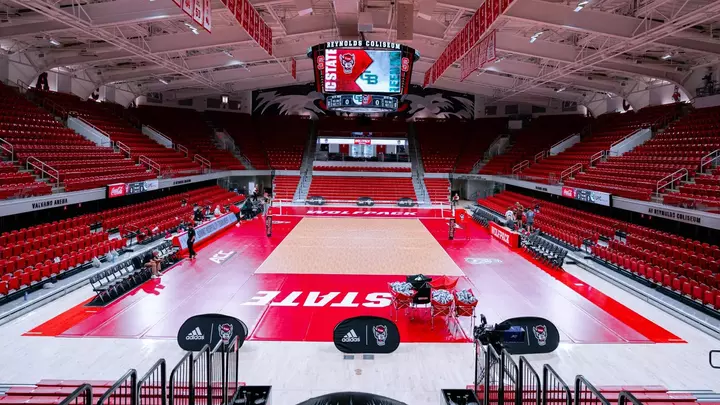 Reynolds Coliseum prior to a volleyball match