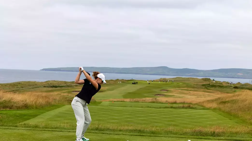 Marie Madsen swings at the Arnold Palmer Cup this past summer
