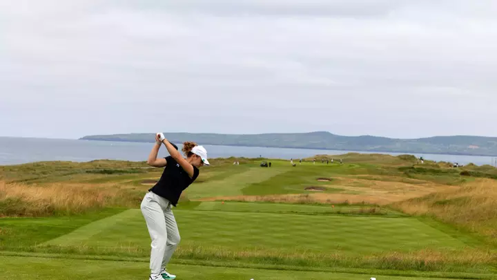 Marie Madsen swings at the Arnold Palmer Cup this past summer