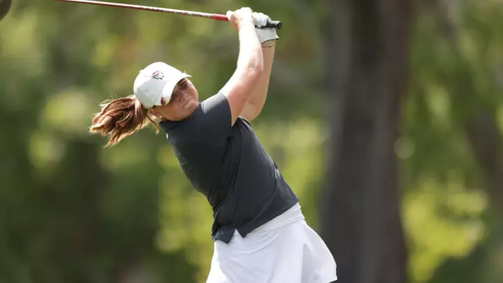 Ellie Hildreth swings at Pirate Collegiate Classic