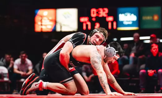 Wrestling sweeps home double-header, moves to 7-0