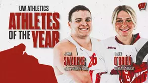 O’Brien, Swarens named UW Athletes of the Year