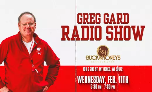 Badgers to host live edition of the Greg Gard Show on Feb. 11