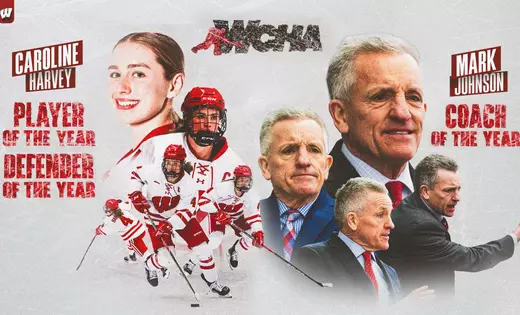 Harvey and Johnson win WCHA Player and Coach of the Year