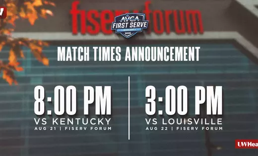 Volleyball Match Times Announced for AVCA First Serve