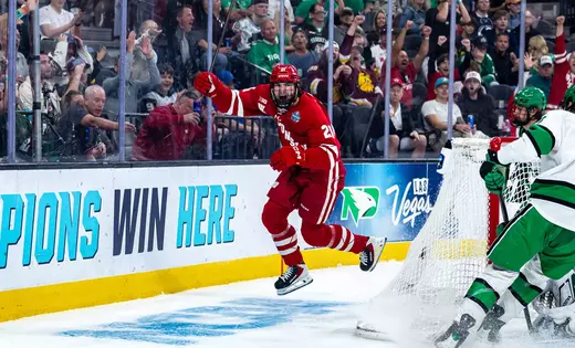 Badgers soar past Fighting Hawks into NCAA final