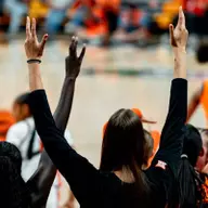 Cowgirl Basketball Sideline Celebration
