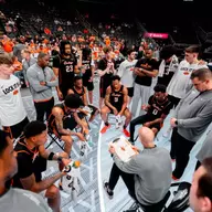 Image Taken at 2026 Phillips 66 Big 12 Men's Basketball Tournament, 11, 03, 2026, T-Mobile Center, Kansas City Missouri. Carson Skidmore/OSU Athletics