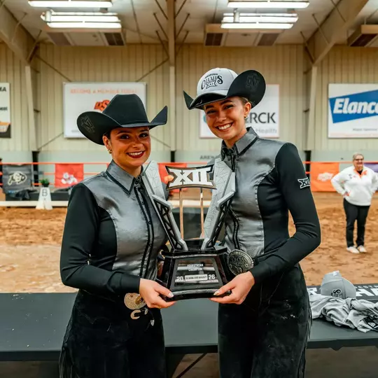 Bella D'Onofrio and June Roberson at Big 12 Championship