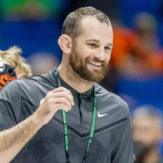 Image Taken at the 2025 National Duals Invitational, Oklahoma State Cowboys vs NC State Wolfpack, Saturday, November 15, 2025, BOK Center, Tulsa, OK. Bruce Waterfield/OSU Athletics