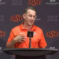 Eric Morris at OSU Football Media Day 2026