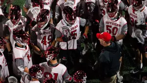 Mens Lacrosse Team Huddle