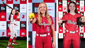 2026 Rutgers Softball Signees Katie Bayly, Natalie Hester and Emma Frisky