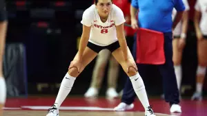 Lexi Visintine on the court at Jersey Mike's Arena