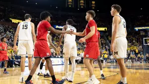 Rutgers Men's Basketball vs. Michigan at the Crisler Center in Ann Arbor, MI on December 6, 2025.