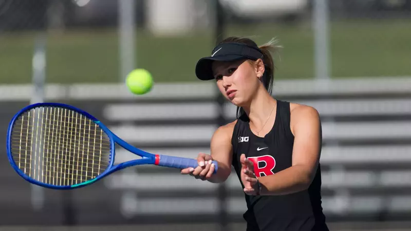 Rutgers University Women's Tennis, Piscataway, NJ. 10/09/2026 Photo by Steve Hockstein/HarvardStudio.com