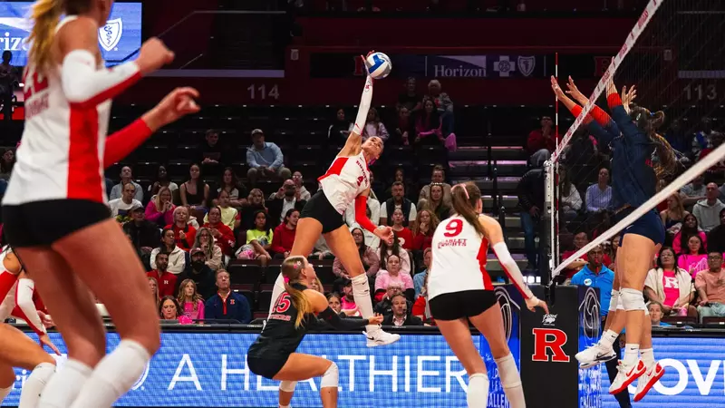 PISCATAWAY, N.J. - OCTOBER 24: Rutgers takes on RV Illinois in women's volleyball at Jersey Mike's Arena on Friday, October 24, 2026. Photograph by Bianca Borja