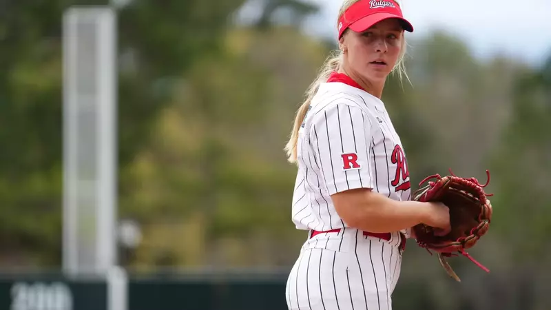 Addie Osborne looks on from third base at JoAnn Graf Field in Tallahaasse, Florida during the FGCU game