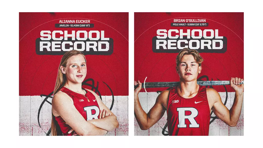 Alianna Eucker and Brian OSullivan set school records at Rutgers Relays