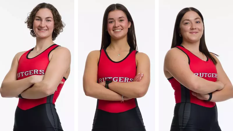 Rutgers women's rowing All-Big Ten Freshman Selections - Juliann Northup, Megan Pruitt and Hannah Roetger