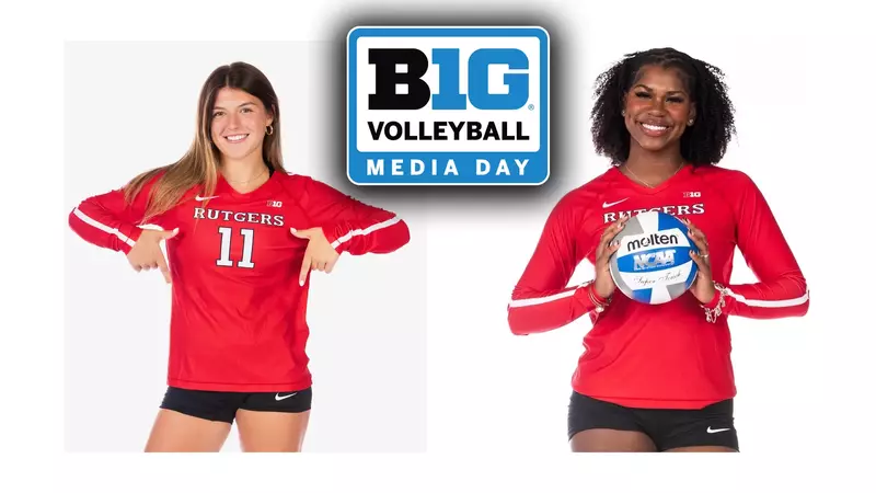 Lily Bolen and Aspen Maxwell Big Ten Volleyball Media Day