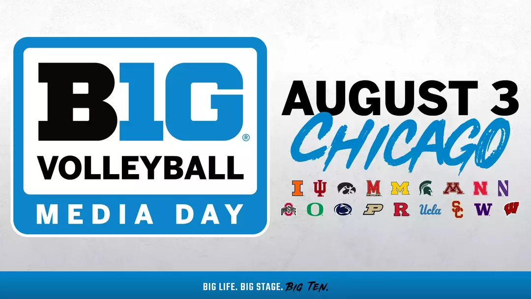 Big Ten Volleyball Media Day Graphic