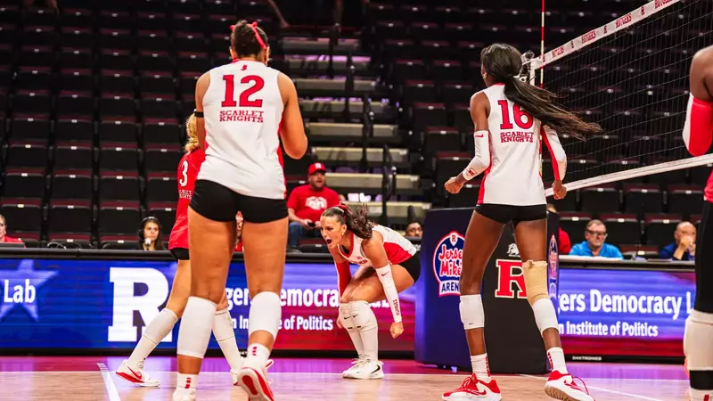 PISCATAWAY, N.J. - SEPTEMBER 11: Rutgers takes on Delaware in women's volleyball at Jersey Mike's Arena on Friday, September 11, 2026. Photograph by Bianca Borja