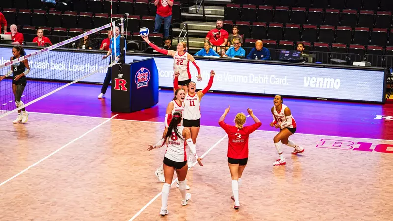 PISCATAWAY, N.J. - SEPTEMBER 11: Rutgers takes on Delaware in women's volleyball at Jersey Mike's Arena on Friday, September 11, 2026. Photograph by Bianca Borja