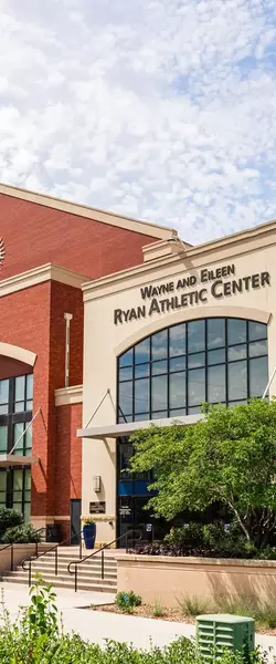 Ryan Athletic Center with Walkway in front 2022