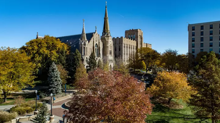 Campus shot of St. John's church