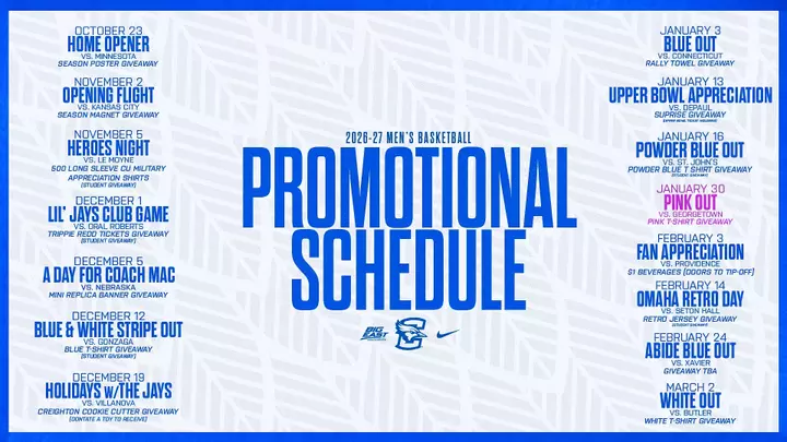 2026-27 MBB Promotional Schedule