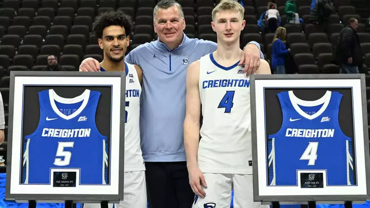 Josh Dix and Nik Graves with Greg McDermott - Senior Day