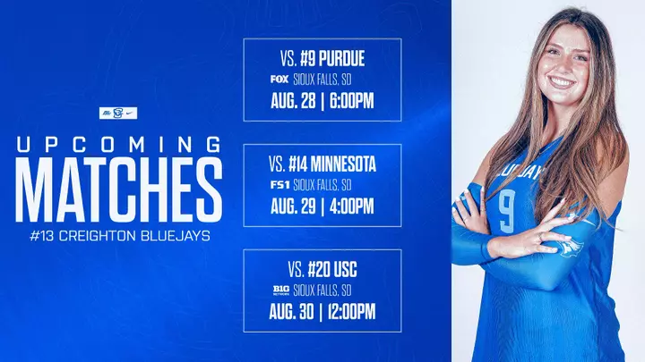Volleyball Upcoming Matches Graphic