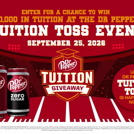 UAB Announces Return of Dr. Pepper Tuition Toss