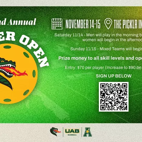 UAB Baseball to Host 2nd Annual Pickleball Tournament