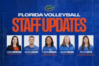 Florida Volleyball Announces Associate Head Coach Leah Johnson, Assistant Coach Blake Leeson and Staff Title Updates