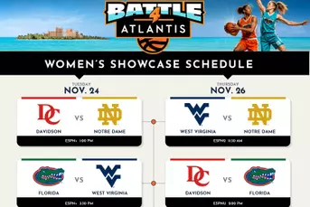 Battle 4 Atlantis Women's Basketball Schedule released – Gators to take on West Virginia and Davidson