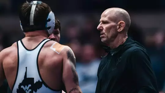 Head coach Tim Flynn leads the WVU wrestling program.
