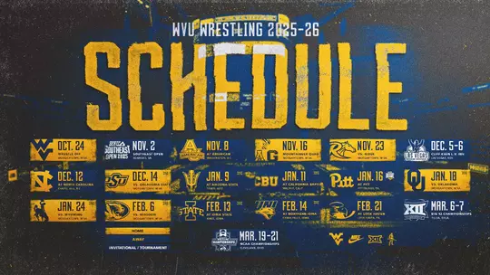 Wrestling 2025-26 Schedule Graphic