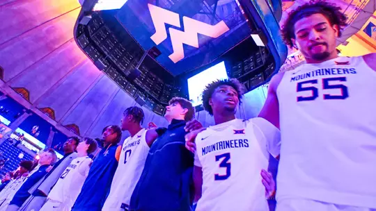 WVU vs Lafayette game action at Hope Coliseum Nov. 17, 2025.