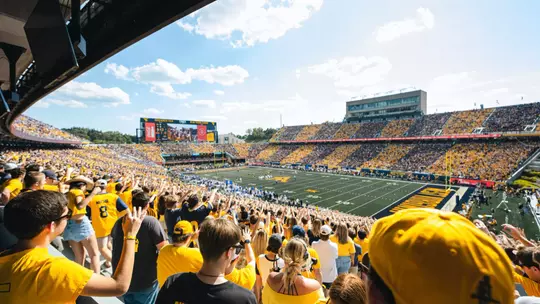 West Virginia faces Pitt in the Backyard Brawl at Milan Puskar Stadium on Sept. 13, 2025, in Morgantown, W.Va.