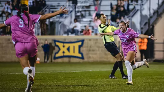 Sophia Nickel celebrates after a goal.