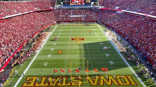 A look inside Jack Trice Stadium, the site of West Virginia's Big 12 road opener against Iowa State on Saturday, Oct. 3, 2026.