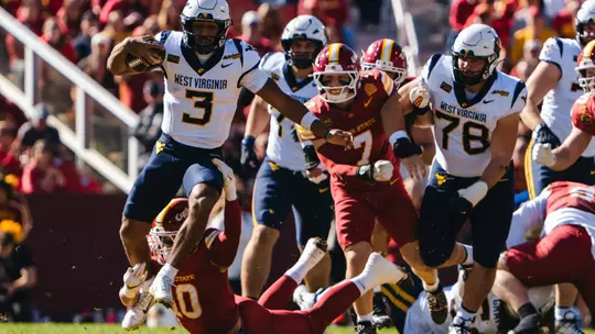 Quarterback Michael Hawkins Jr. (3) against Iowa State at Jack Trice Stadium in Ames, Iowa, on Oct. 3, 2026.
