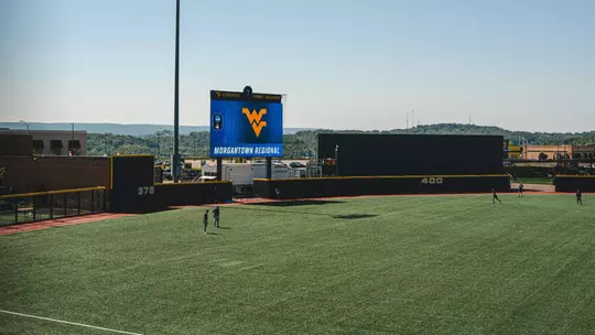 Kendrick Family Ballpark is shown from above as the West Virginia baseball team prepares for NCAA Regionals