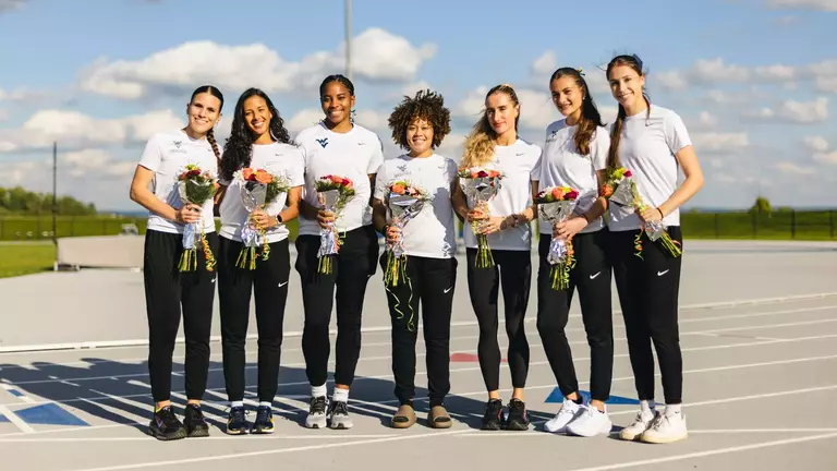 The Track & Field seniors honored during the WVU Last Chance Meet