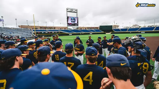 Team Huddle at Charles Schwab Field in Omaha