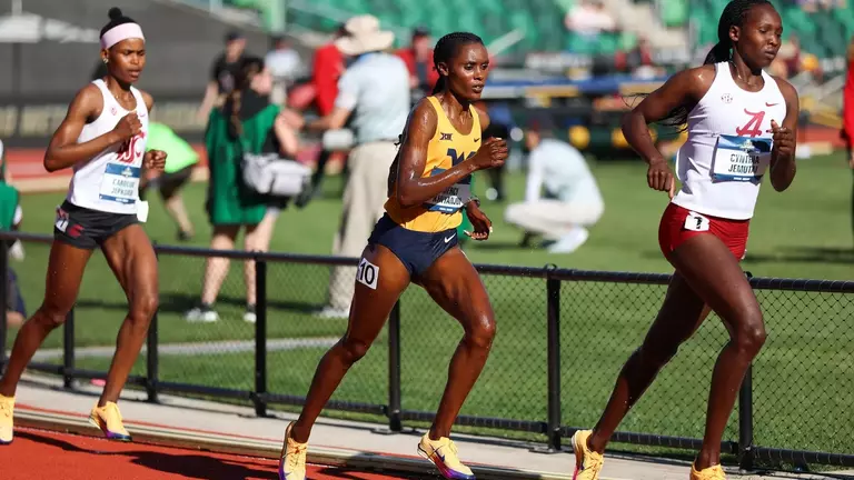 Mercy Kinyanjui competes in the 3,000 meter steeplechase at the NCAA Outdoor Track and Field Championships.