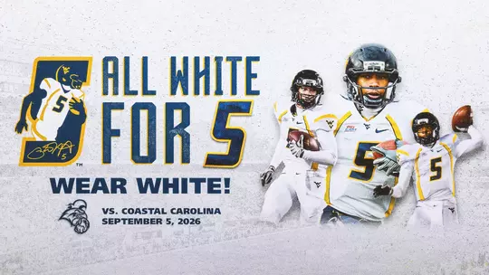 Fans are encouraged to wear all White for the Home Opener vs. Coastal Carolina on Sept. 5 in honor of Pat White